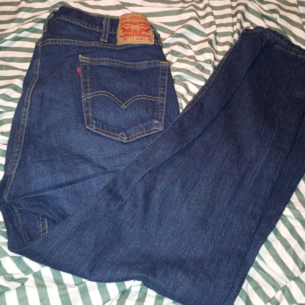 Levi's Men's Dark Blue Straight J